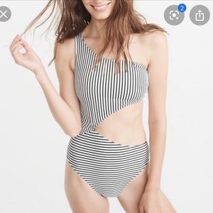 Abercrombie Off  The Shoulder One Piece Swimsuit